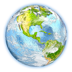 Image showing Belize on Earth isolated