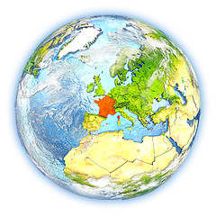 Image showing France on Earth isolated