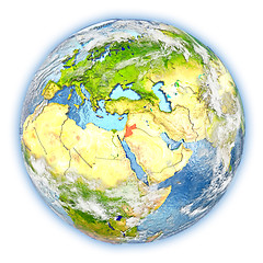 Image showing Jordan on Earth isolated