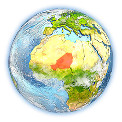 Image showing Niger on Earth isolated