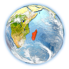 Image showing Madagascar on Earth isolated