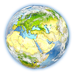 Image showing Lebanon on Earth isolated