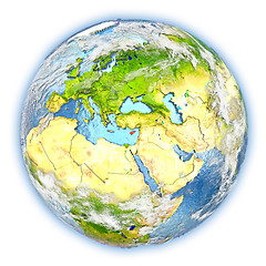 Image showing Cyprus on Earth isolated