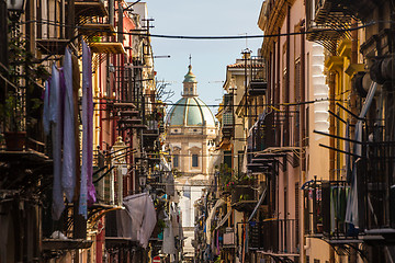 Image showing View at the church of San Matteo located in heart of Palermo, Italy.