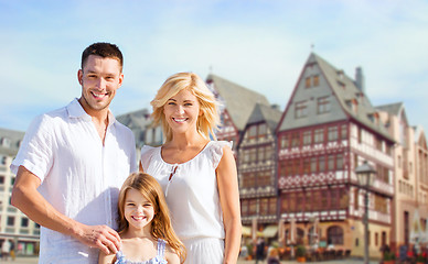 Image showing happy family over frankfurt am main background