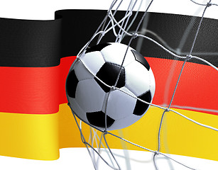 Image showing soccer ball on Germany flag