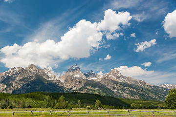 Image showing Grand Teton National Park Mountain Range in Wyoming, USA.