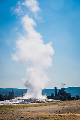 Image showing Old Faithful Geyser Erupting at Yellowstone National Park.