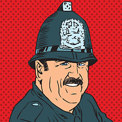 Image showing avatar portrait of a British police officer