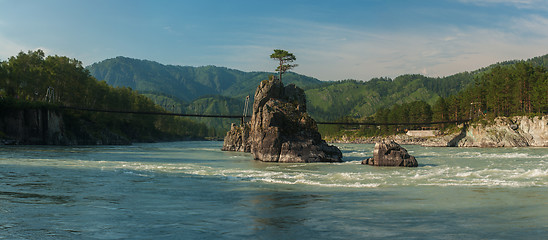 Image showing Fast mountain river Katun