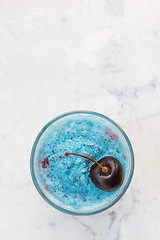 Image showing Blue cherry smoothie