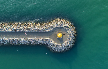 Image showing High angle view of a lighthouse 