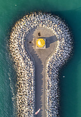 Image showing High angle view of a lighthouse 