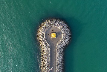 Image showing High angle view of a lighthouse 