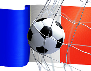 Image showing soccer ball on French flag