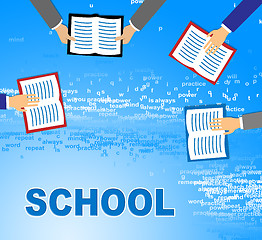 Image showing School Books Indicates Literature College And Knowledge