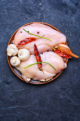 Image showing Raw chicken breast fillets