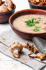 Image showing puree soup with mushrooms