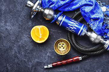 Image showing Turkish hookah with fruit