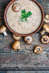 Image showing peasant soup with champignon