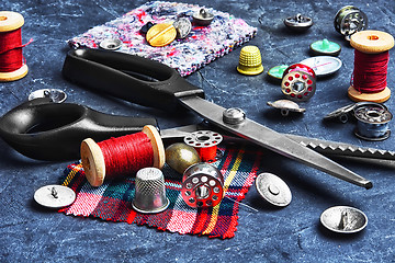 Image showing Accessories for sewing