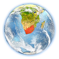 Image showing South Africa on Earth isolated