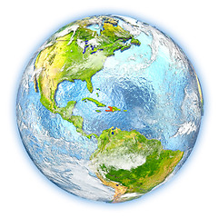 Image showing Haiti on Earth isolated