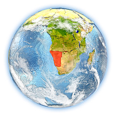 Image showing Namibia on Earth isolated