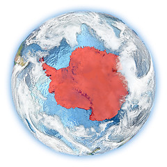 Image showing Antarctica on Earth isolated