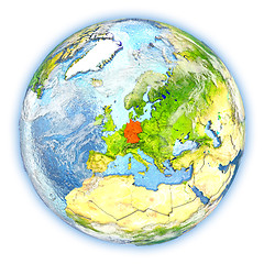 Image showing Germany on Earth isolated