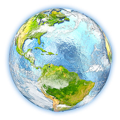 Image showing Caribbean on Earth isolated