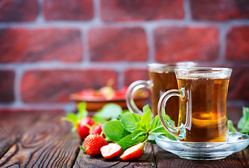 Image showing strawberry tea