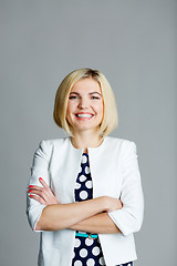 Image showing Beautiful woman with arms crossed