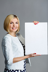 Image showing Image of girl with paper