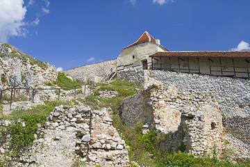 Image showing Historic ruins of Rasnov citadel, Romania