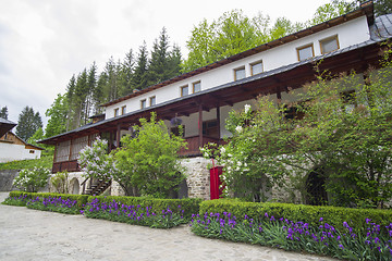 Image showing Flower arrangement at orthodox traditional monastery