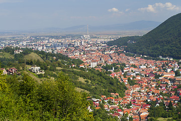 Image showing Aerial view of old part of Brasov, Romania