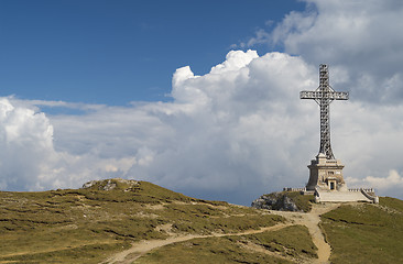 Image showing Heroes Cross Monument In Bucegi mountains