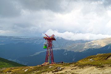 Image showing Mountain Cable car in Bucegi mountains