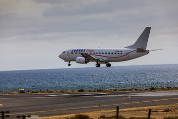 Image showing ARECIFE, SPAIN - APRIL, 15 2017: Boeing 737 - 300 of Cobrex Tran