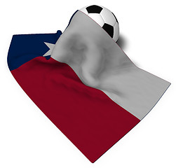 Image showing soccer ball and flag of texas - 3d rendering