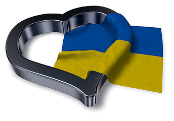 Image showing ukrainian flag and heart symbol - 3d rendering