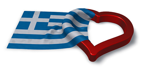 Image showing greek flag and heart symbol - 3d rendering