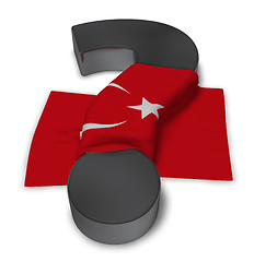 Image showing question mark and flag of turkey - 3d rendering