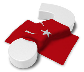 Image showing question mark and flag of turkey - 3d rendering