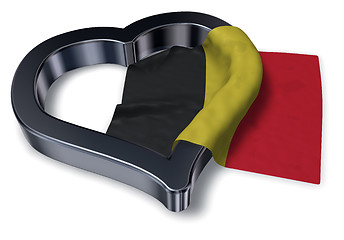 Image showing flag of belgium and heart symbol - 3d rendering