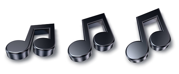 Image showing music note symbol - 3d rendering