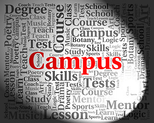 Image showing Campus Word Indicates Text University And Institute