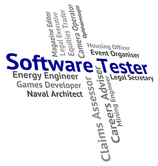 Image showing Software Tester Means Freeware Words And Occupations