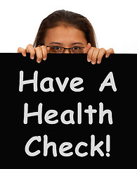 Image showing Health Check Message Showing Medical Examination